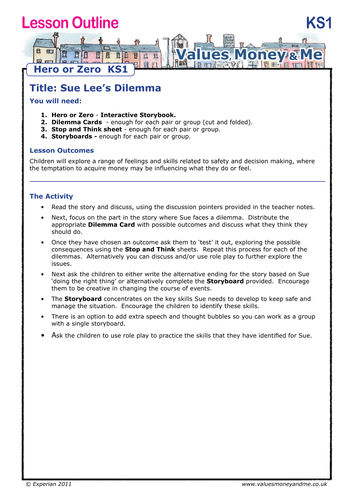 Hero or Zero KS1 - Lesson 1: Sue Lee’s Dilemma