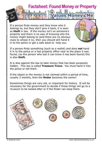 Factsheet: Found Money or Property