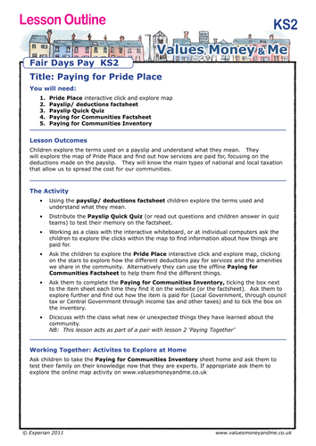 A Fair Day's Pay KS2 - Lesson 1: Paying for Pride