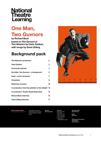 One Man, Two Guvnors (2012) - Background Pack