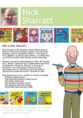 Reading Corner: Illustrator Information Posters