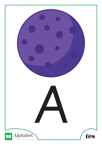 The Letter A - Space Theme