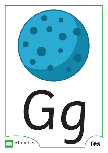 The Letter G - Space Theme