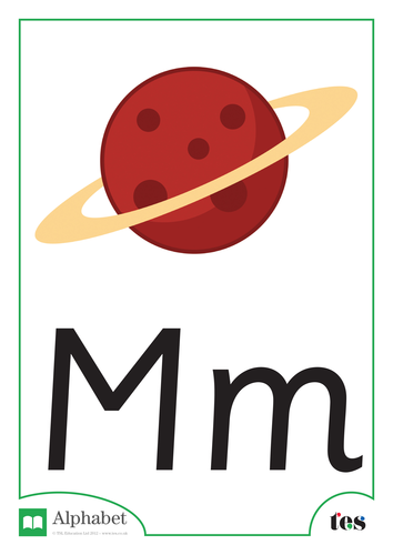 The Letter M - Space Theme
