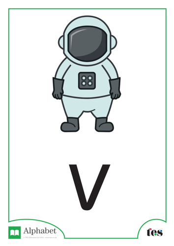 The Letter V - Space Theme