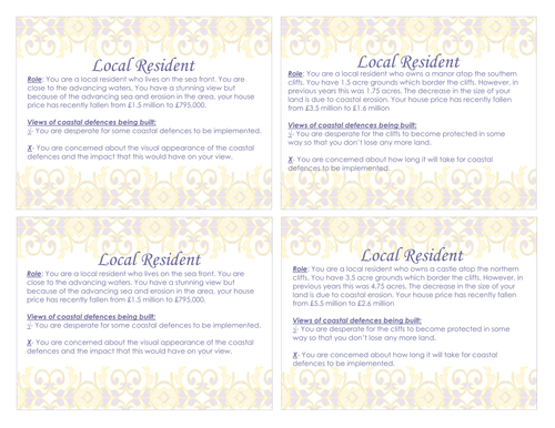 Coastal Defences Role Play Debate