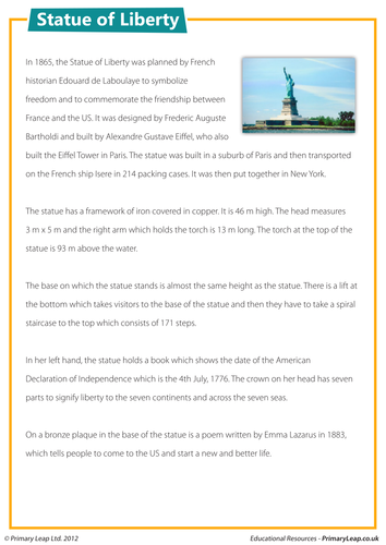 Statue of Liberty - Comprehension