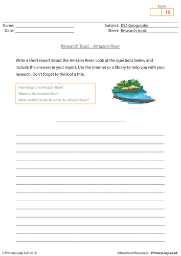 Research topic - Amazon river