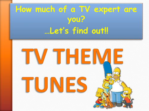 Tv Theme Tunes Quiz Teaching Resources