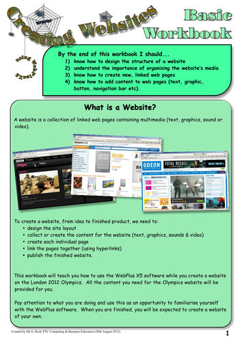 Designing and Creating Websites using WebPlus X5