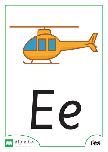 The Letter E - Transport Theme