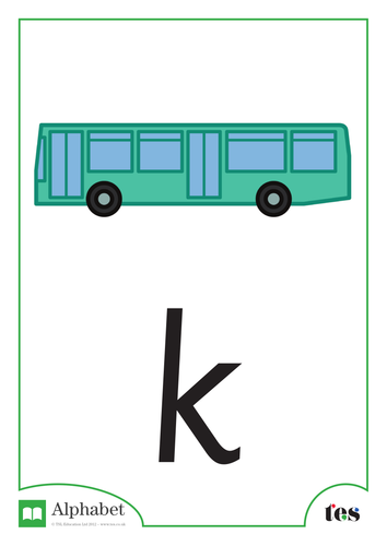 The Letter K - Transport Theme