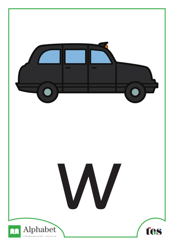 The Letter W - Transport Theme