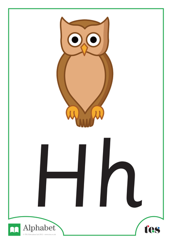 The Letter H - Nocturnal Animals Theme