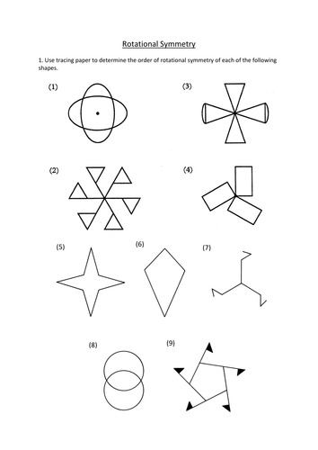 Rotational Symmetry worksheet by dannytheref - Teaching Resources - Tes