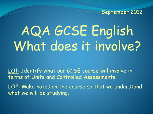 AQA GCSE English - What's Involved?