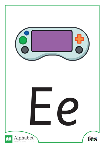 The Letter E – Toys Theme