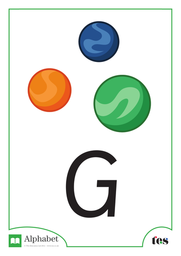 The Letter G – Toys Theme