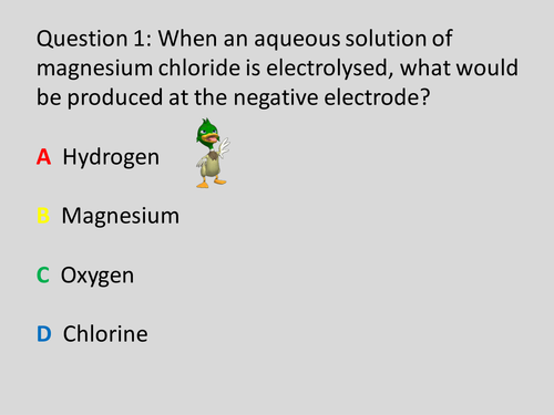 Salts and Electrolysis Quiz