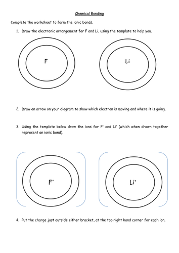 Ionic Bonding Worksheet | Teaching Resources