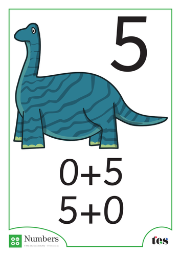 Additions Sheets (total 5) Dinosaur Theme