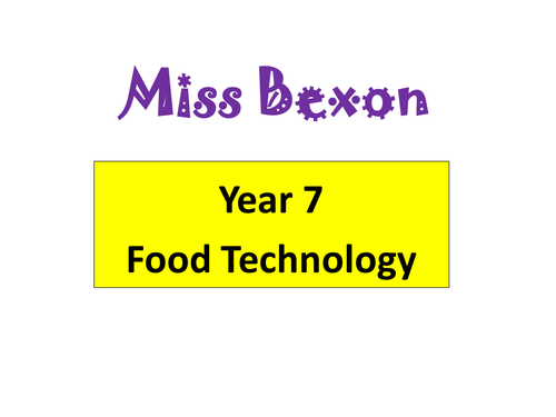 year 7 food technology booklet teaching resources