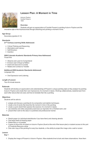 A Moment in Time | Teaching Resources