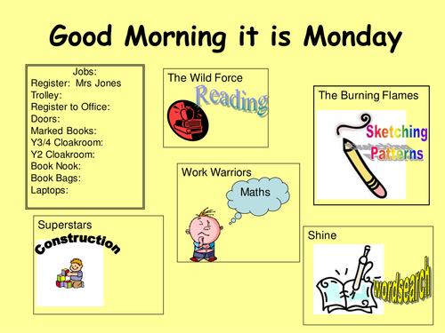Morning activities | Teaching Resources