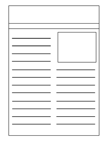 Newspaper Template by KristopherC - Teaching Resources - Tes