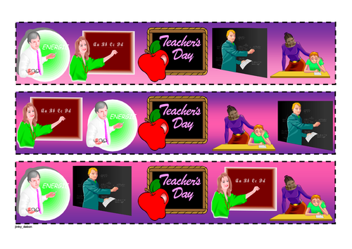 Teachers Day cut-out border