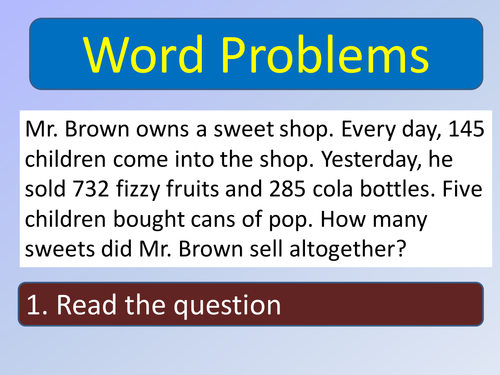 5 steps in solving word problem