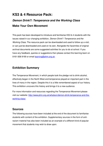 Make Your Own Movement. Key Stage 3 & 4 Resource.