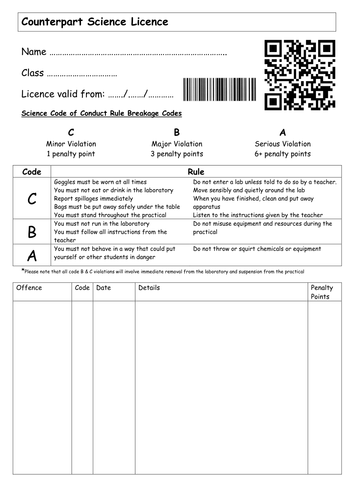 Science Licence - Safety