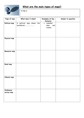 Different Types Of Maps Worksheets What Are The Different Types Of Maps? | Teaching Resources