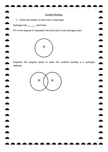 Step by step guide to drawing covalent bonding