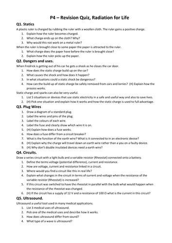 OCR Physics B Revision for P4