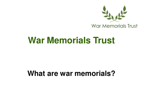 What is a war memorial primary lesson plan