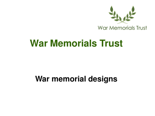 War memorial designs primary lesson plan