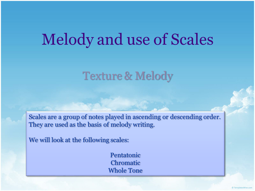 Melody - Pentatonic, Chromatic & Whole Tone Scales