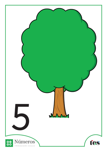 Cartulinas con Plastilina - Tema árbol 1-5