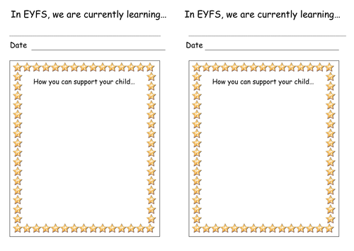 EYFS 2012 assessment documents
