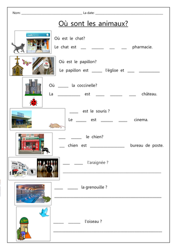 Où sont les animaux?