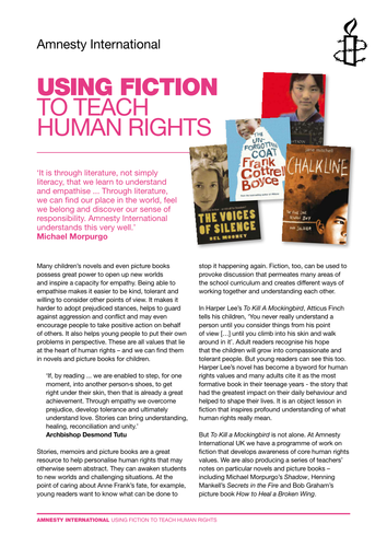 Introduction - Using Fiction to teach Human Rights