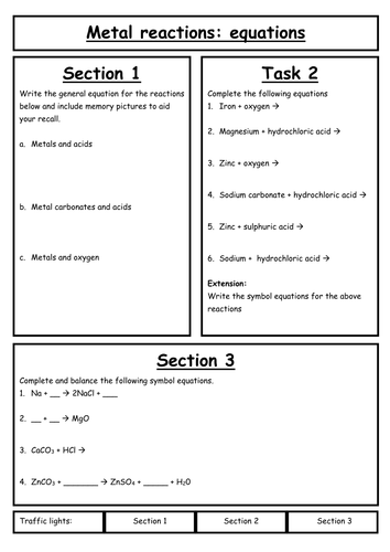 Chemical equations worksheet by FunkyTeacherFun - Teaching ...