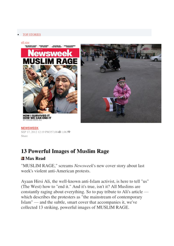 The anti-Muslim film + attacks on Benghazi