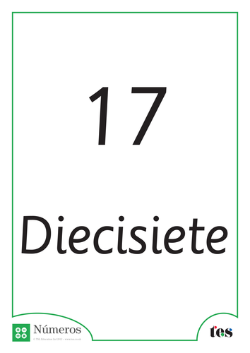 Fichas Didácticas - Números y Su Escritura 16-20