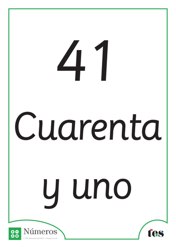 Fichas Didácticas - Números y Su Escritura 41-45