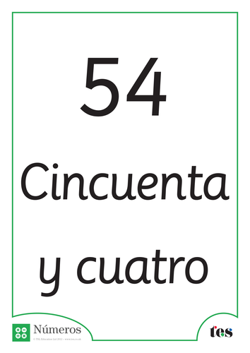 Fichas Didácticas - Números y Su Escritura 51-55