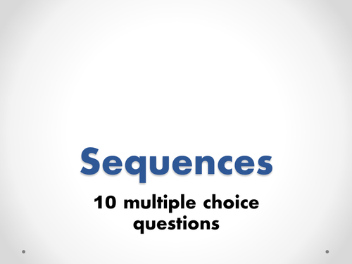 Next term in sequence using flashcards