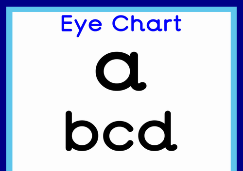 Doctors' Surgery Eye Chart Poster